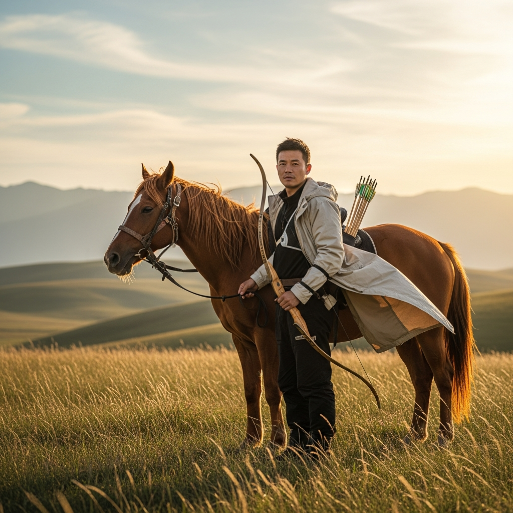 Ultra-realistic outdoor portrait of a solo adult C...
