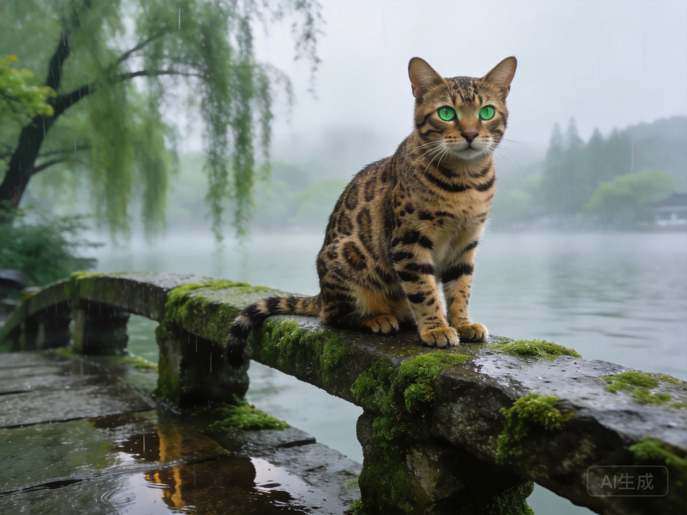Ultra-realistic wildlife-style portrait of a Benga...